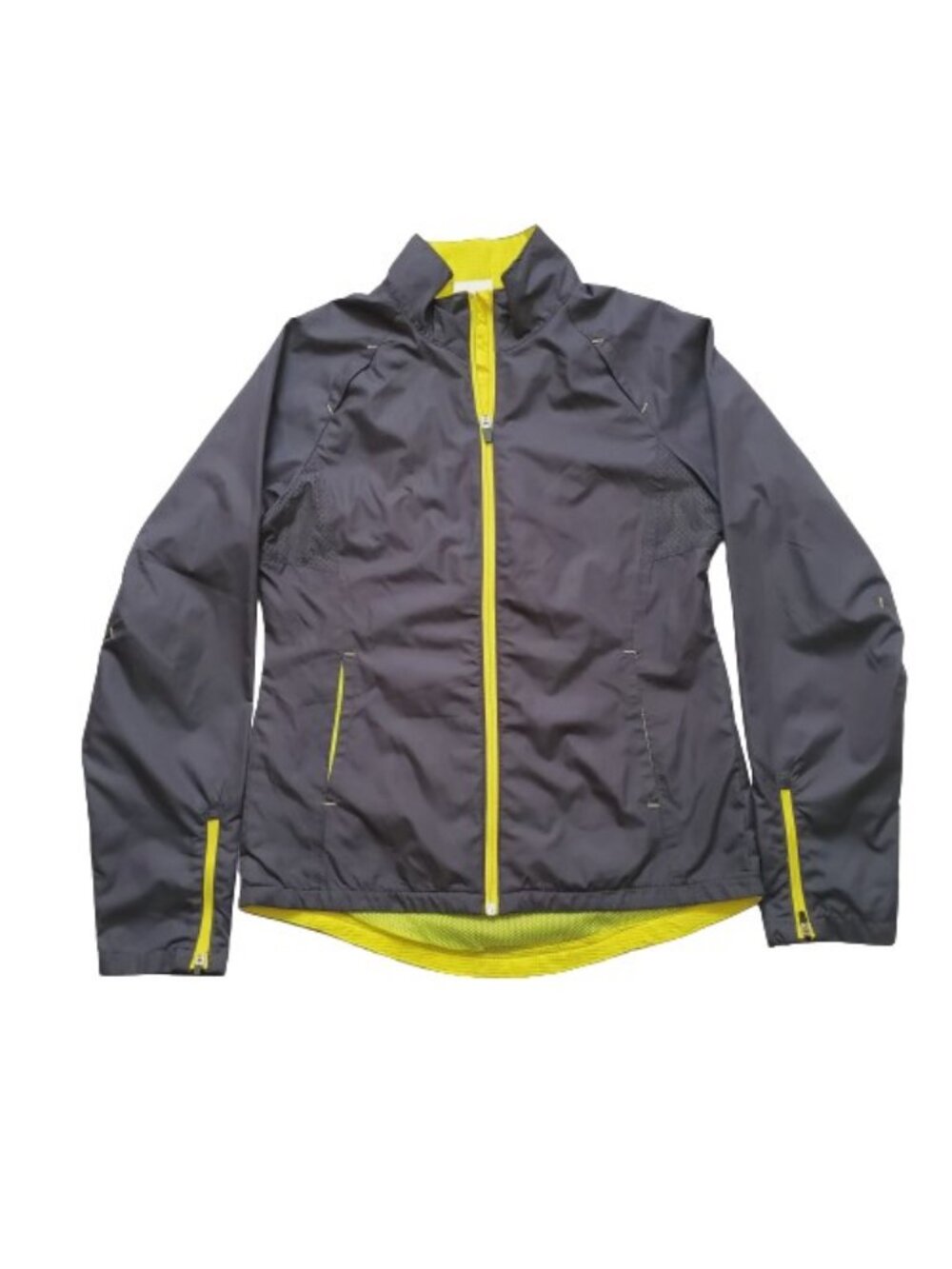 Danskin Now Women's Full Zip Vented Windbreaker Track Jacket Greystone S/CH(4-6) - Picture 5 of 16
